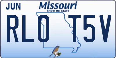 MO license plate RL0T5V