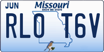MO license plate RL0T6V