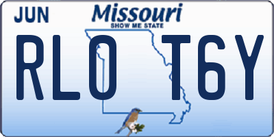 MO license plate RL0T6Y