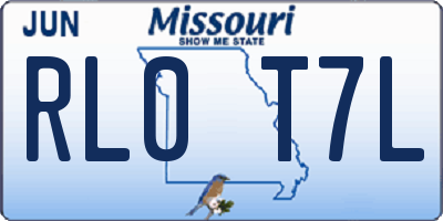 MO license plate RL0T7L