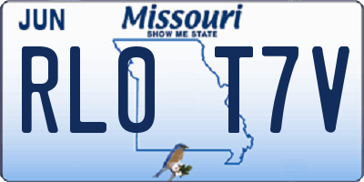 MO license plate RL0T7V