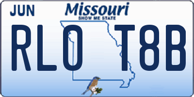 MO license plate RL0T8B