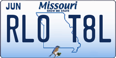 MO license plate RL0T8L