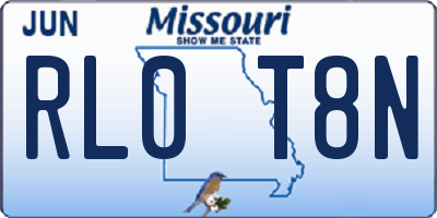 MO license plate RL0T8N