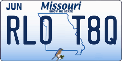MO license plate RL0T8Q