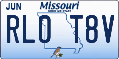 MO license plate RL0T8V