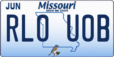 MO license plate RL0U0B