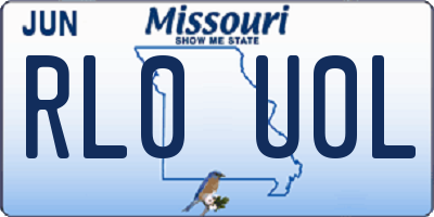 MO license plate RL0U0L