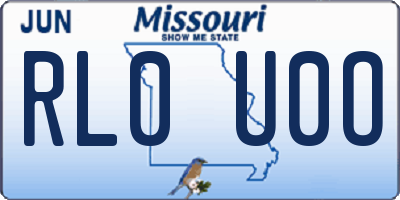 MO license plate RL0U0O