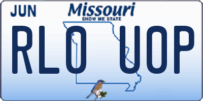 MO license plate RL0U0P