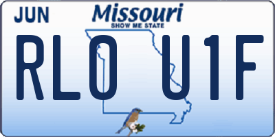 MO license plate RL0U1F