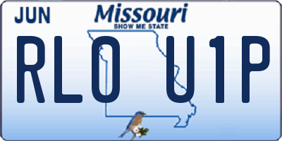 MO license plate RL0U1P