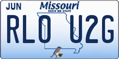 MO license plate RL0U2G