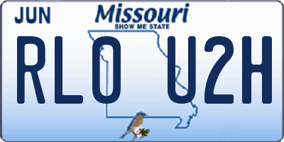 MO license plate RL0U2H