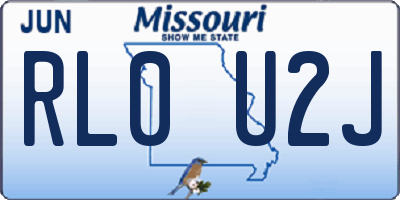 MO license plate RL0U2J