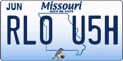 MO license plate RL0U5H
