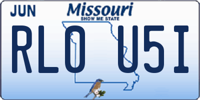 MO license plate RL0U5I