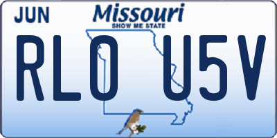 MO license plate RL0U5V