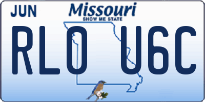 MO license plate RL0U6C