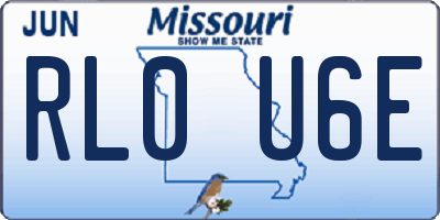 MO license plate RL0U6E