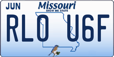 MO license plate RL0U6F