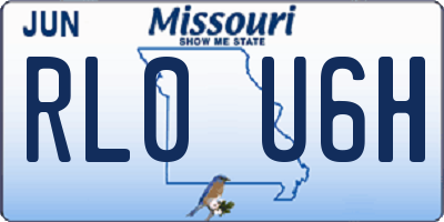 MO license plate RL0U6H