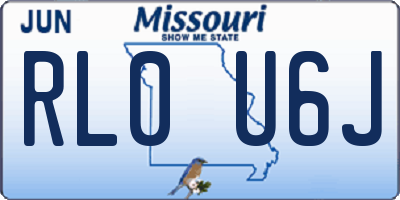 MO license plate RL0U6J