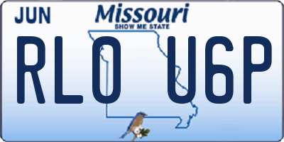 MO license plate RL0U6P