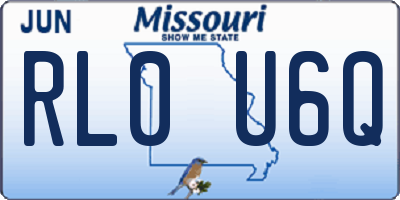 MO license plate RL0U6Q