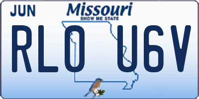 MO license plate RL0U6V