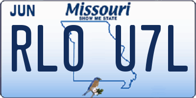 MO license plate RL0U7L