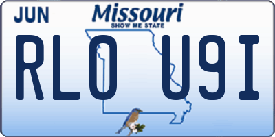 MO license plate RL0U9I