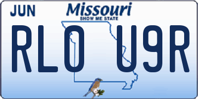 MO license plate RL0U9R