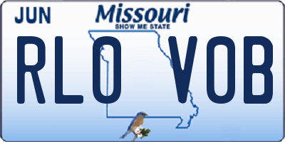 MO license plate RL0V0B
