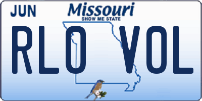MO license plate RL0V0L