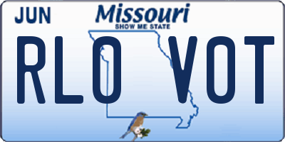 MO license plate RL0V0T