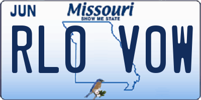 MO license plate RL0V0W