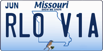 MO license plate RL0V1A