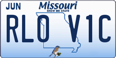 MO license plate RL0V1C
