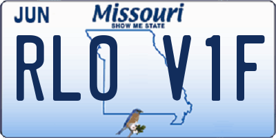 MO license plate RL0V1F