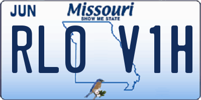 MO license plate RL0V1H