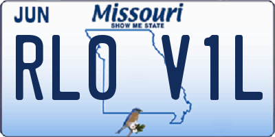 MO license plate RL0V1L