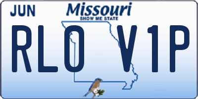 MO license plate RL0V1P