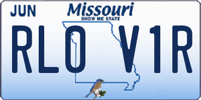 MO license plate RL0V1R
