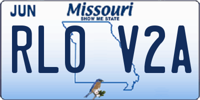 MO license plate RL0V2A