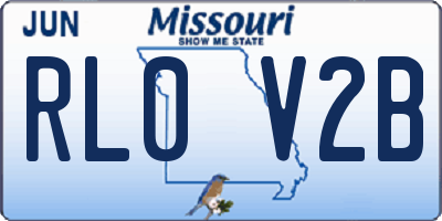 MO license plate RL0V2B