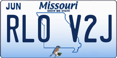 MO license plate RL0V2J