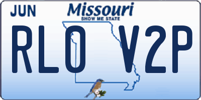 MO license plate RL0V2P