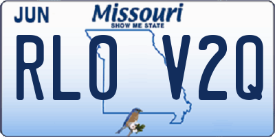 MO license plate RL0V2Q