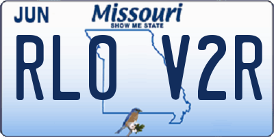 MO license plate RL0V2R